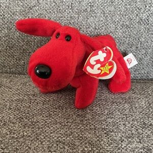 Ty Vibrant Red Dog Plush Toy